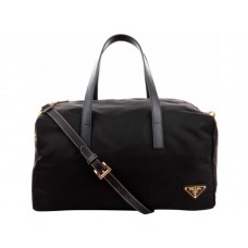 Sac Prada Vela en nylon noir avec poignée supérieure
