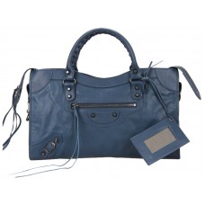 Sac Balenciaga Classic City moyen bleu foncé