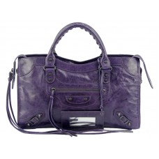 Sac Balenciaga Classic City moyen violet foncé