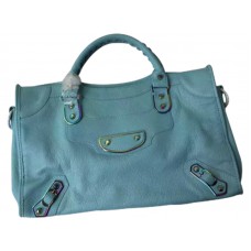 Sac Balenciaga Classic Metallic Edge Iridescent City bleu clair