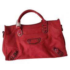 Sac Balenciaga Classic Metallic Edge Iridescent City rouge