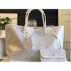 Goyard Anjou Cabas Réversible Mm Blanc