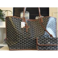 Goyard Anjou Cabas Réversible Gm Noir Marron