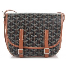 Sac messager Goyard Chevron Belvedere PM Noir Marron