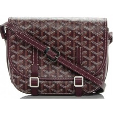 Sac messager Goyard Chevron Belvedere PM bordeaux