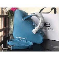 Sac polochon triangulaire Balenciaga S bleu 18062558