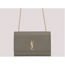 Sac à chaîne Kate grand format Saint Laurent YSL gris H-yslshsg073330md2