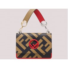 Sac Fendi Kan I Logo Multicolore en Cuir 8bt28401