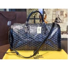 Goyard Goyardine Croisiere 35 Bleu Foncé Avec Garniture En Cuir Bleu Foncé 2308-2