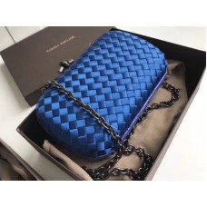 Bottega Veneta Pochette Noeud En Bleu Intreccio Boucher