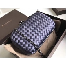 Bottega Veneta Pochette Knot En Intreccio Boucher Bleu Foncé