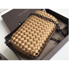Bottega Veneta Pochette Noeud En Or Intreccio Boucher