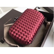 Bottega Veneta Pochette Noeud En Intreccio Boucher Rouge Foncé
