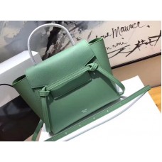 Sac banane Celine Micro en cuir de veau grainé vert