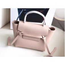 Sac ceinture micro Céline en cuir de veau grainé rose