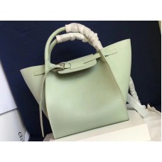 Petit sac Céline Big Bag avec bandoulière longue en cuir de veau grainé souple vert clair