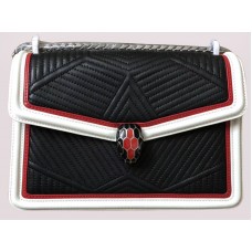 Sac bandoulière Bvlgari Serpenti Forever Noir et Blanc