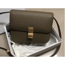 Sac Céline Classic moyen en cuir de veau kaki
