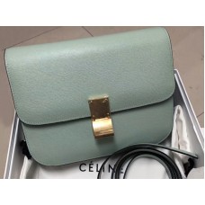 Sac Céline Classic moyen en boîte, cuir de veau vert menthe
