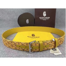 Goyard Ceinture en cuir Chevron Goyardine Jaune