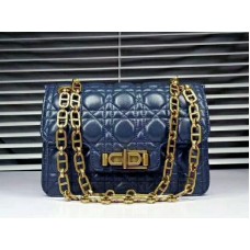 Sac Miss Dior en agneau noir et bleu