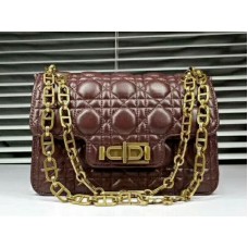 Sac Miss Dior en agneau noir et bordeaux