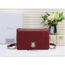 Sac Dior Diorama en agneau bordeaux d05281