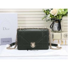 Sac Dior Diorama petit modèle en cuir d'agneau vert d05262