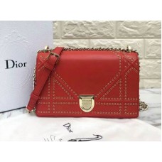 Sac Dior Diorama en cuir de veau rouge d0422-13