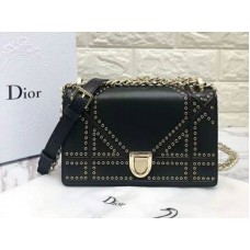 Sac Dior Diorama petit modèle en cuir de veau noir d0421-1
