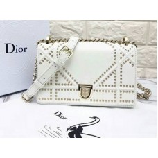 Sac Dior Diorama petit modèle en cuir de veau blanc d0421-13