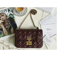 Sac Dior Dioraddict en cuir d'agneau Bordeaux d58181