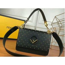 Sac Fendi Kan IF en cuir noir