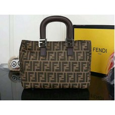 Sac cabas Fendi en tissu FF avec finitions argentées ff06-A