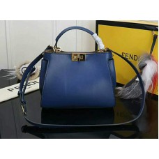 Sac Fendi Peekaboo Essential en cuir de veau bleu
