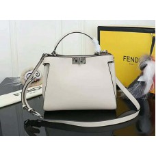 Sac Fendi Peekaboo Essential en cuir de veau blanc
