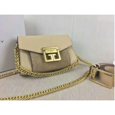 Sac Givenchy petit modèle gv3 en cuir grainé et daim beige