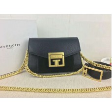 Sac Givenchy petit modèle gv3 en cuir grainé et daim noir