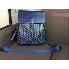 Goyard Sac à dos alpin en cuir de veau Goyardine Bleu