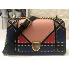 Sac Dior Diorama petit modèle en patchwork multicolore