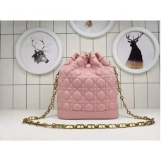 Sac seau Miss Dior en agneau rose