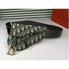 Sac banane Dior Oblique Saddle bleu