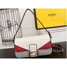 Sac bandoulière Fendi Baguette FF rouge et blanc