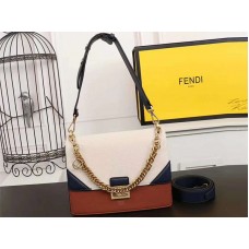 Sac Fendi Kan I en cuir de veau crème