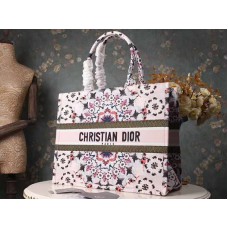 Sac cabas Dior Book Tote kaléidoscopique multicolore rose