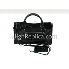 Sac Balenciaga Le Dix Motorcycle, format moyen, noir