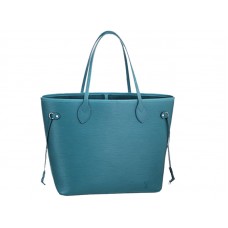 Louis Vuitton Neverfull MM en cuir Epi bleu