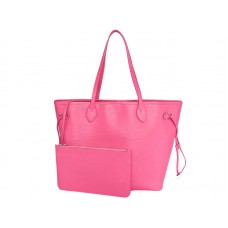 Louis Vuitton Neverfull MM en cuir Epi rose