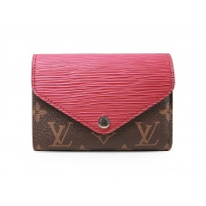 Portefeuille compact Louis Vuitton Monogram Marie-Lou fuchsia