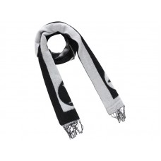 Écharpe en cachemire Louis Vuitton Fashion Lovers noire et blanche